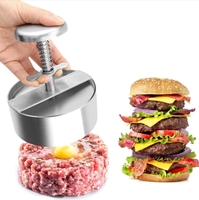 Presse à hamburger manuelle en acier inoxydable, moule à hamburger pour presse à steak et tarte