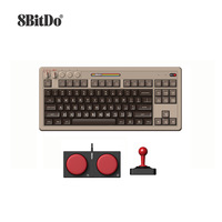 Teclado Mecánico Retro 8Bitdo Retro 87 C64 para Juegos, Compatible con Windows 10/11/Android, Teclado de 87 Teclas con Joystick, Tres Modos, 85HA03