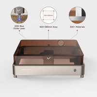 Grabador Láser Portátil de Escritorio Vmyth Genesis-F 20W, 400x380mm, Punto Fino de 0.15mm, +300 Materiales, 10000h de Duración, Ideal para Pequeñas Empresas
