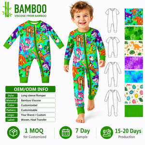 Roupas de Bebê em Bambu, Macacões para Recém-Nascidos, Conjuntos de Roupas para Crianças, Pijamas de Bambu - Product Image 5