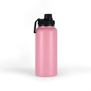 Portable and Reusable Insulated Water Bottle Stainless Steel Water Bottles Water <b>With</b> <b>Straw</b> and 2 Lids - Product Image 3