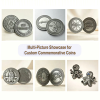 Pièces de monnaie commémoratives vintage plaquées argent en gros, pièces de défi personnalisées gravées double face pour la collection de loisirs