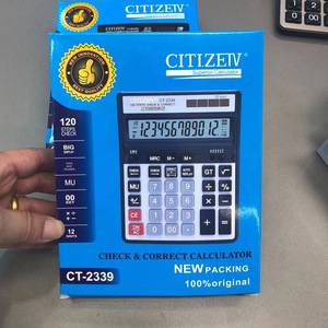 Calculadora Solar Citizev CT2339 de 12 Dígitos, 120 Pasos, Verificación de Resultados, Calculadora Financiera de Escritorio - Product Image 5