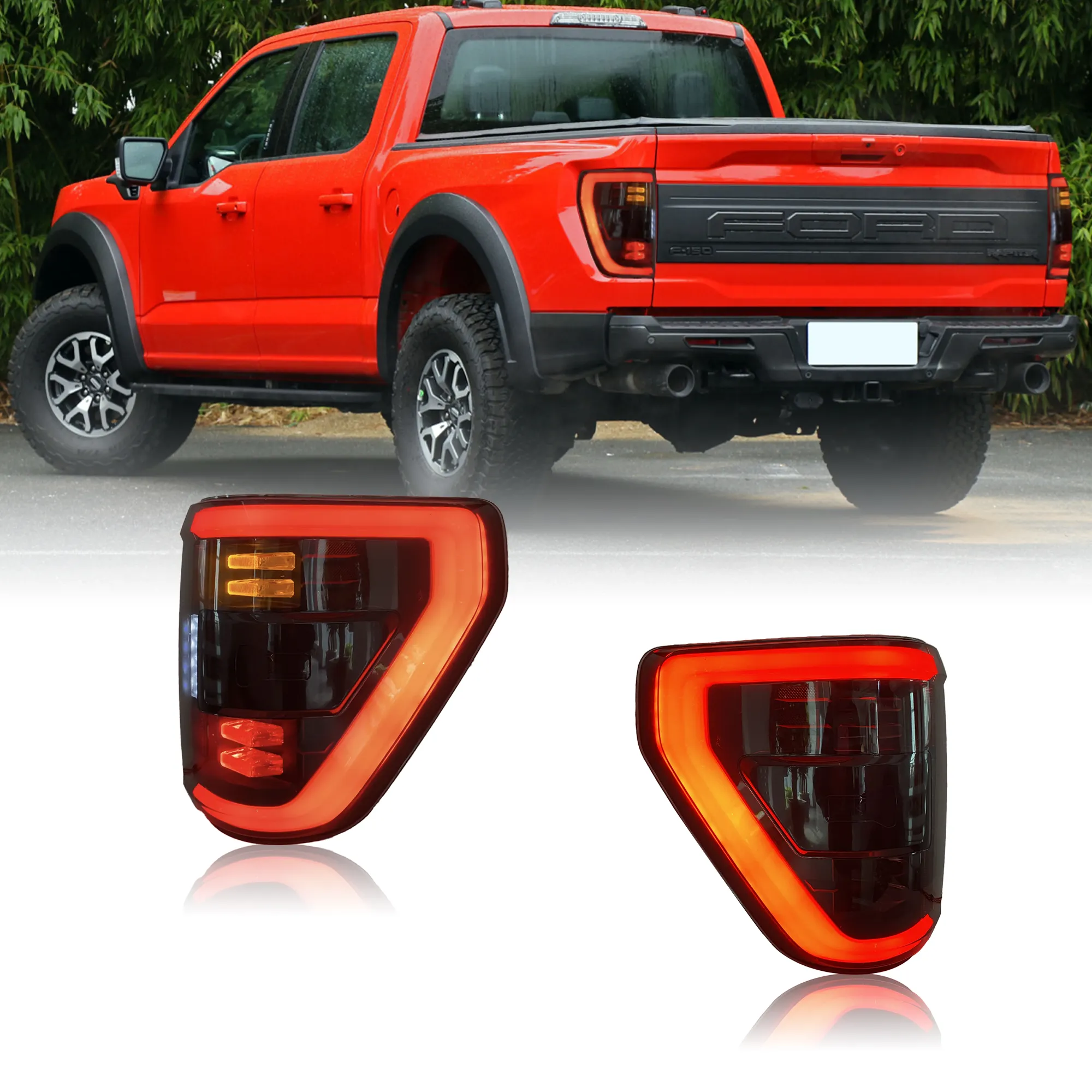 DK Motion factory Led Tail Light for Ford F150 21-23 fit all model with dynamic animation Car Rear Lamp Assembly