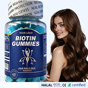 Gomitas de Vitamina C, Gomitas Blanqueadoras, Gomitas de Biotina, Colágeno y Queratina para Cabello, Piel y Uñas, Gomitas para el Crecimiento del Cabello, Gomitas de Biotina - Product Image 1