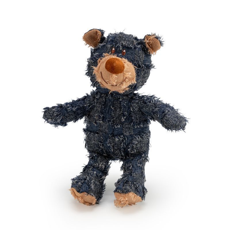 Grand ours mendiant bleu + jouet pour animal de compagnie avec son couinant