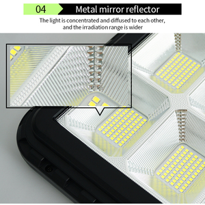 Lampe solaire LED tout-en-un haute luminosité 300W, étanche avec ampoule à cellule solaire 270, indice de protection IP65, applications extérieures carrées - Product Image 6