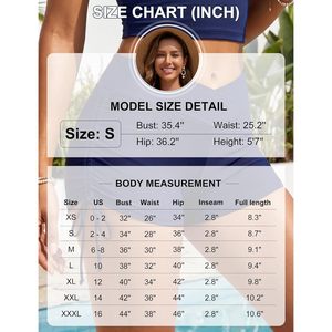 FOXA Shorts de baño para mujer con cintura en V cruzada y cordón lateral, pantalones cortos de secado rápido - Product Image 6