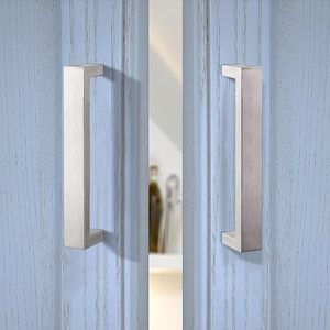 Customized Modern Kitchen <strong>Drawer</strong> Dresser Cabinet Cupboard Wardrobe Handle Stainless Steel Hollow <strong>Square</strong> Bar Pull Handles - Product Image 5