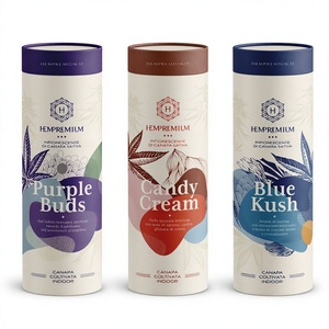 Caja de Regalo Cilíndrica de Cartón para Mezcla de Té con Impresión Personalizada, Empaque de Tubo de Papel Kraft para Té Suelto de Grado Alimenticio - Product Image 1
