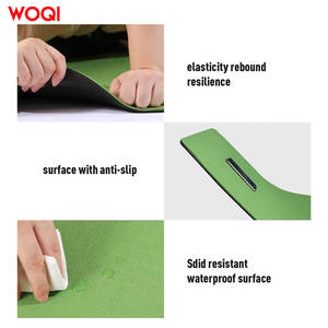 Tapis de yoga Woqi, épaisseur 6 mm, matériau TPE antidérapant, pour la remise en forme à domicile, vert émeraude - Product Image 1
