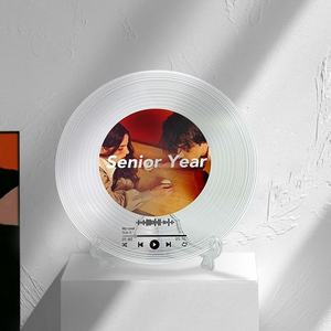 Adorno Acrílico Personalizado de Fábrica con Temática Musical, Exhibidor de Discos de Vinilo, Decoración con Foto, Regalo de Cumpleaños, Adorno Creativo para Mesa - Product Image 3