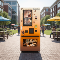Distributeur automatique de café, fonction automatique, café chaud, thé glacé au lait, paiement par code QR SDK, corps en acier, écran tactile, capacité de 150 pièces
