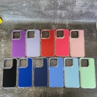 Vente en gros de coque de téléphone portable anti-chute en TPU à double bordure PC de couleur unie pour Honor X7B X6A X8A X9B