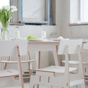 Ensemble de meubles de salle à manger écologiques de luxe, prix d'usine pas cher, table à manger en bois, 6 chaises pour cuisine, maison, bar, atelier - Product Image 5