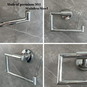 Porte-papier toilette mural en acier inoxydable - Support de rouleau de papier hygiénique en métal durable pour salle de bain et cuisine d'hôtel - Product Image 4