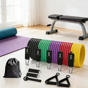 Juego de Bandas de Resistencia Portátiles para Entrenamiento de Fuerza, Yoga y Ejercicio, con Asas - Product Image 4