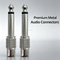 Adaptateur audio de haute qualité en cuivre RCA femelle vers 6,35 mm (1/4 pouce) mâle, convertisseur de signal audio HiFi