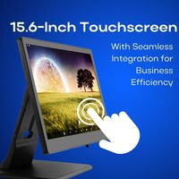 Système POS Windows avec écran tactile Intel I5 de 15,6 pouces, 8 Go de RAM/128 Go de ROM, construction en alliage d'aluminium haute performance, modèle S3