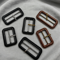 Boucle de ceinture personnalisée en cuir véritable et alliage de zinc pour vêtements, quincaillerie de sangle réglable pour bricolage, boucles coulissantes OEM