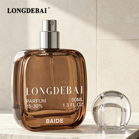 Nouvelle Bouteille de Parfum Carrée de Luxe 2026 en Verre Transparent Vide, Forme Rectangulaire Ambrée à Sertir, 30ml 50ml 100ml, avec Couvercle