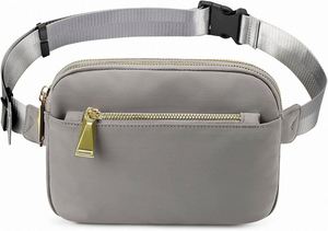 Sac banane imperméable à 3 poches zippées, sac de poitrine mini tendance pour femme, sac de sport pour la course à pied - Product Image 4