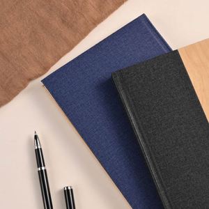 New Design <b>A5</b> Size Portable Spiral Binding Lay-flat Leather Cover Exquisite Gift <b>Notepad</b> for Office Workers - Product Image 3