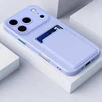 Étui de téléphone élégant en silicone souple pour cartes de crédit, compatible iPhone 11 12 13 Mini 14 15 16 17 Pro Max A16 A17 S26 Ultra, coque couleur bonbon