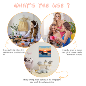 La pittura di CHENISTORY con numeri i kit per principianti del paesaggio del tramonto del fumetto <span class=keywords><strong>facili</strong></span> <span class=keywords><strong>da</strong></span> <span class=keywords><strong>dipingere</strong></span> Include kit di artigianato fai <span class=keywords><strong>da</strong></span> te per decori di casa - Product Image 6