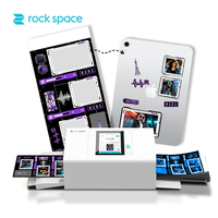 Imprimante et découpeuse d'autocollants photo pour téléphone portable Rock Space avec matériau TPU pour téléphones, tasses et cahiers