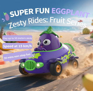 Y03 2.4GHz Mini Electric RC Car Cartoon Eggplant Shape Ready to Run <b>Remote</b> <b>Control</b> Toy Car for Kids Indoor Outdoor - Product Image 4