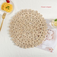 Nouveau Set de Table Moderne Simple en Rotin Irrégulier 38x38cm, Résistant à la Chaleur, Écologique, Durable, Isolant et Décoratif pour la Maison et la Salle à Manger