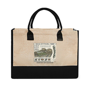 Tas Pantai Kanvas Besar Bermotif Sea Otters Monterey Bay <span class=keywords><strong>Aquarium</strong></span> yang Dapat Disesuaikan, Hadiah Monogram untuk - Product Image 6