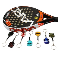 Paddle Promotionnel Raquette Mousse Cuisson Métal Porte-clés Blancs Métal Résine Paddle Padel Porte-clés