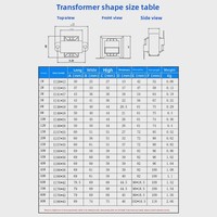 Transformateur de puissance monophasé de type EI DB-5W10W20VA 220V/380V vers 6V/9V/12V/15V/18V/24V/36V AC