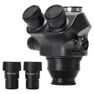 7X-45X 7X-50X Stereo mikroskop trinoküler mikroskop kafa WF10X/22mm mercek kauçuk göz korumaları mikroskop aksesuarları