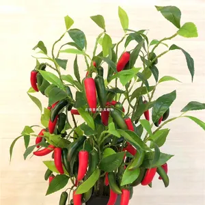 Natural appearance decoration artificial crop plants/export artificial crops/plastic artificial pepper tree price is reasonable