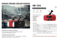 Groothandel Noodhandslinger 2000Mah Zonne-Radio Am/Fm/Sw/Wb Led Zaklamp Power Bank Type-C Opladen Voor Buiten Kamperen