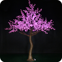 New Style 3 m hoch Faux Pink LED Baum künstliche Sakura japanische Kirschblüte für Hotel oder Home Decoration