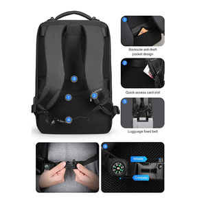 Nouveau sac à dos étanche pour ordinateur portable, rembourré rigide, compartiment pour ordinateur portable, sac à dos pour hommes - Product Image 4