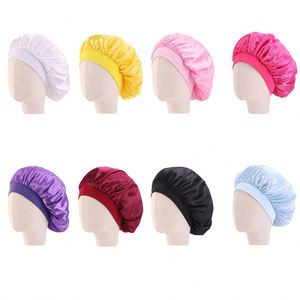 Bonnets en satin personnalisables pour femmes, doux, respirants, élastiques, larges, pour toutes les saisons, pour dormir ou pour les soirées, vente en gros - Product Image 1