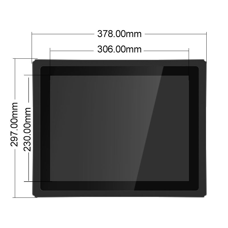 15 " Industrial Touchscreen All-in-One PC J9001 Win10/11/Ubuntu Wide Temp Dustproof 4G+128G SSD Fanless for Factory/Automation