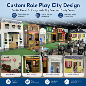 Ciudad de Juegos de Rol para Niños, Cafetería de Juegos, Equipo de Juego de Simulación con Mini Ciudad y Zona de Juegos Suave - Product Image 4
