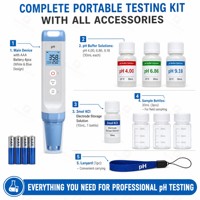 pH-mètre numérique portable professionnel, testeur de température ORP, étanche IP67, sonde remplaçable ATC, moniteur de qualité de l'eau