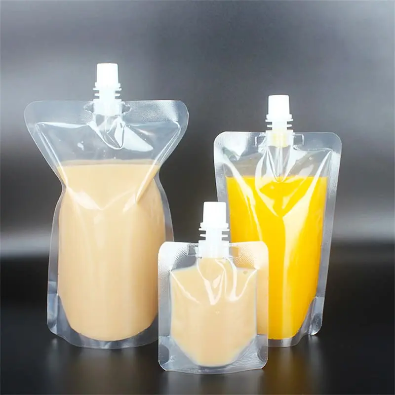 Bolsas de plástico transparente para frascos Power Spice Sea Salt Packaging líquido transparente Cruise Sneak Drink Spout Pouch