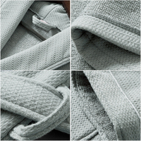 Peignoir unisexe en coton éponge double face, très absorbant, pour la maison et après la douche, pour toutes les saisons