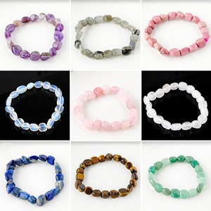 سوار من الحجر الطبيعي حجر صوان كبير مصقول سوار من الحجر الكريستال الطبيعي مجوهرات من الأحجار الكريمة للرجال والنساء - Product Image 3