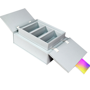 Vẻ Đẹp Tùy Chỉnh Cá Nhân Nhãn Handmade Bao Bì Cứng Hai Bên Flap Nắp Đôi Mở Hộp Quà Tặng - Product Image 2