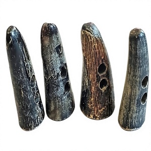 Bouton à bascule en corne de buffle polie, style animalier, écologique et naturel, fait main, pour vêtements de mode - Product Image 3