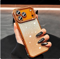 Placage de luxe diamant strass paillettes étui pour iphone 17 Air 16 15 14 13 12 11 Pro Max Bling doux mignon couverture en Silicone